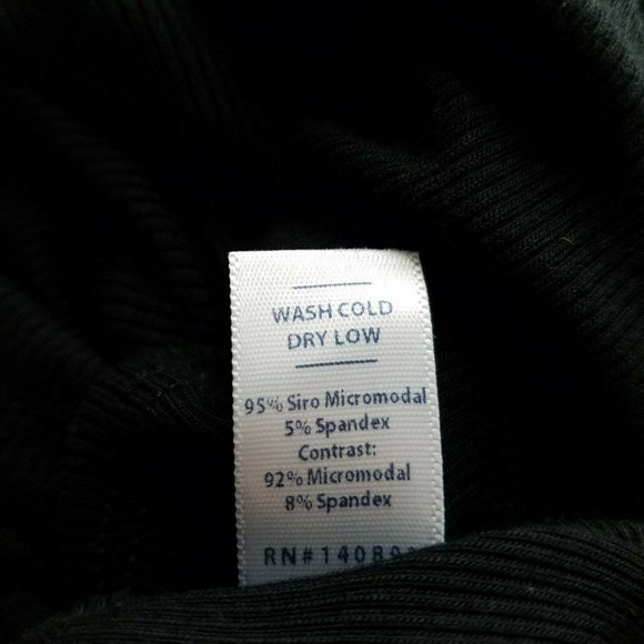 Marine Layer Black Ribbed Tinley Tulip Back Top - Picture 6 of 7